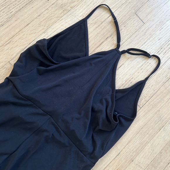 BCBGeneration Faux Wrap Mini Dress Women XS Sleeveless Racer Back Stretch Black - Picture 3 of 8